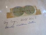 WWI dog tags on back of Honorable Discharge papers