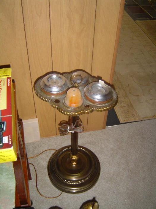 beautiful antique light up antique ashtray stand