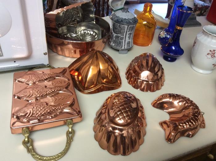 Assorted copper molds