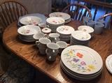 Set of floral dinnerware "Marianne" by Cotillion