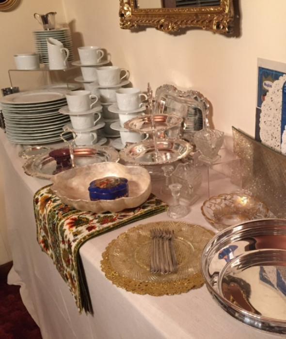 Block Spal Dinnerware, Primavera, Silverplate and a variety of Silverplate Serving Pieces