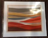 Framed Abstract over the Piano