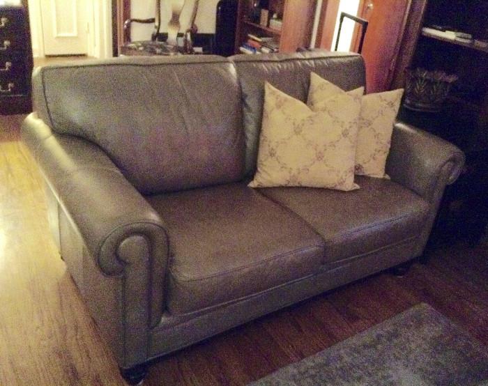 recently purchased leather loveseat