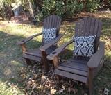 pair of adirondack chairs WITH cup holders