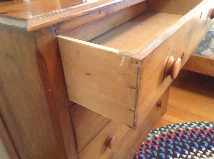 Dovetailed drawers.
