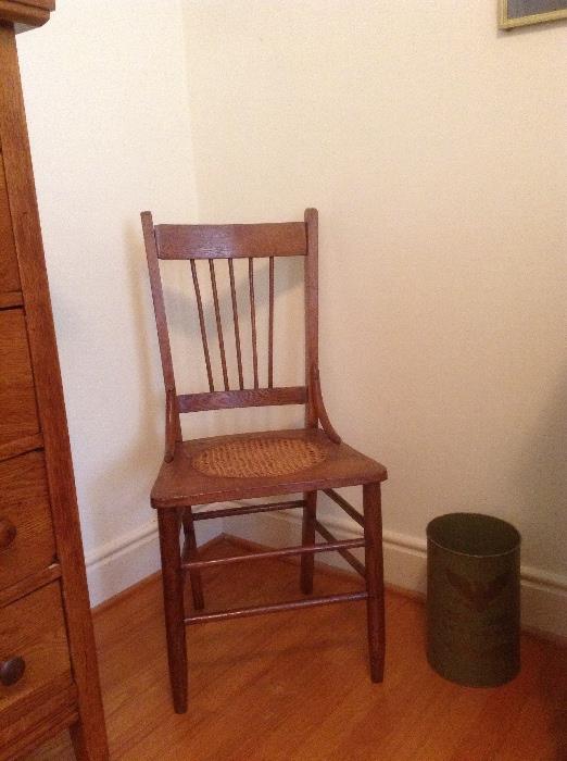 Old cane seated chair