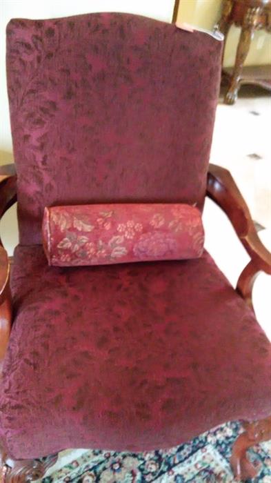 Pair of Queen Anne Chairs new upholstery