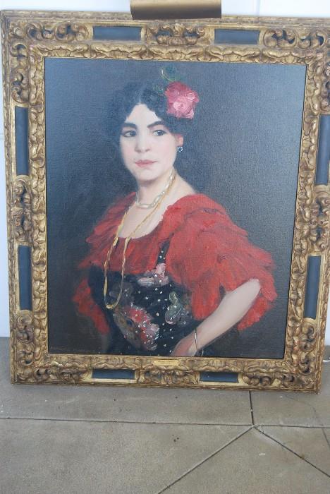 ROBERT HENRI ORIGINAL OIL PAIINTING  -  MANOLITA MAREQUIS  --  completed in 1908        Asking price:   $550K  --  viewing in the Los Angeles area by appointment only.  Call 800-289-2850 and speak with Will to make an appointment.