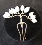 PINK, WHITE & GOLD MOTHER OF PEARL AND DIAMOND COMB