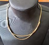 18K YELLOW GOLD DOUBLE STRAND NECKLACE