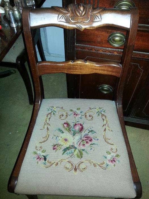4 Rose back chairs