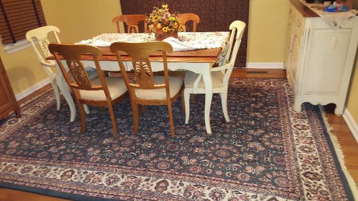ETHAN ALLEN SET WITH SIDEBOARD 2 LEAVES TABLE PADS 1500.00
