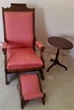 Victorian Rocker with Stool