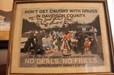 framed Davidson County Sheriff Gerald Hege signed poster