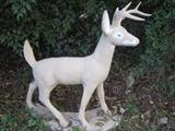 Cement garden deer