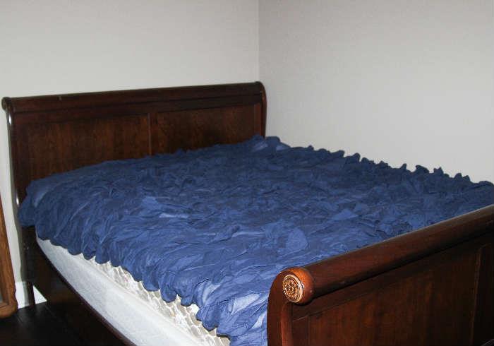 Queen Sleigh bed and mattress/box springs