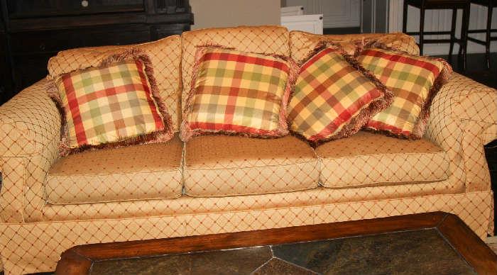 Custom upholstered couch. 