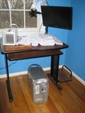 Computer table, detachable arm with monitor, Mac computer (no cord)