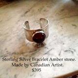 Sterling Silver Amber stone bracelet