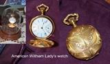 14k gold American Waltham Lady's Watch w/1915 inscription (marked 585 fine)