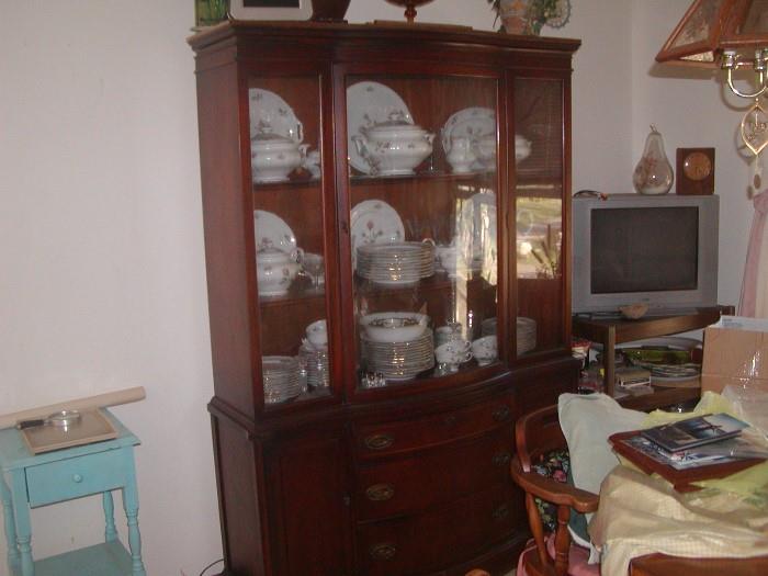 1950's china cabinet-bought in Lawton Ok upon return from Germany with the china.