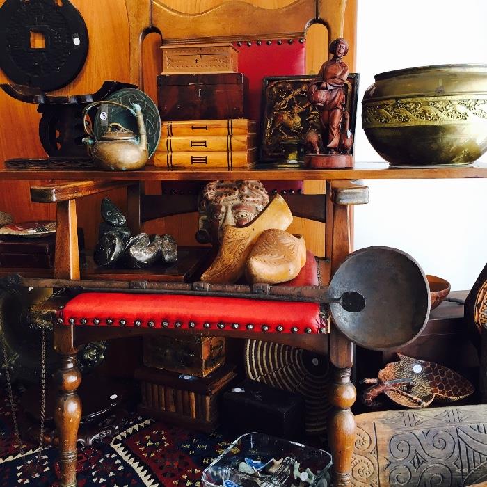 The back boutique room is filled with items from around the world