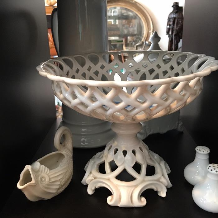 This French porcelain open work would make an awesome centerpiece