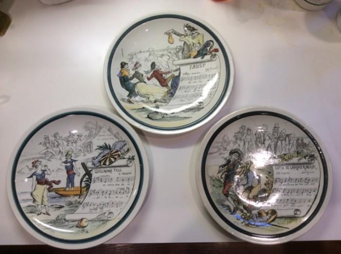 Set of 10 French Plates