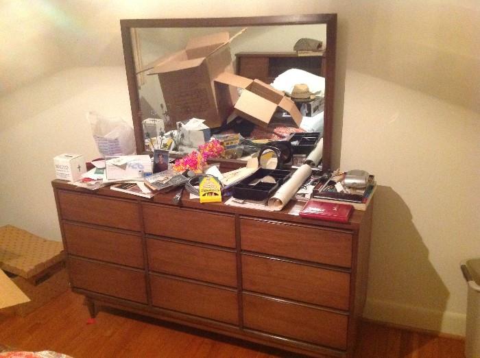 Vintage 9 Drawer Dresser / Mirror $ 180.00