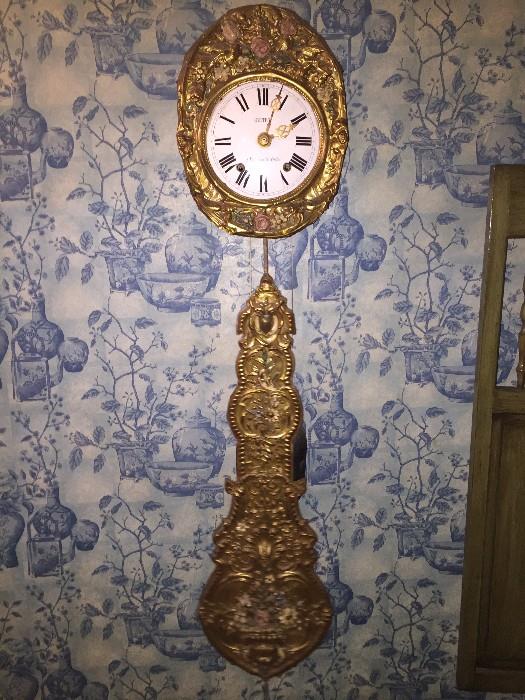 antique french wall clock