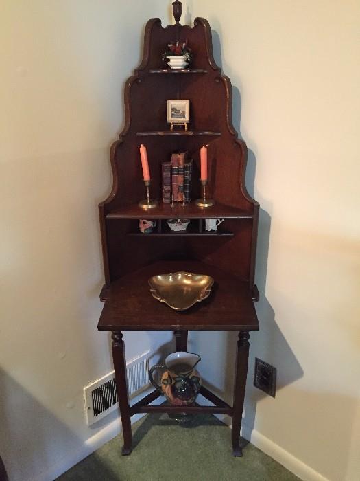 antique corner secretary desk cabinet