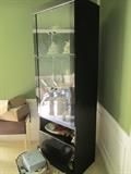 BLACK AND GLASS CABINET