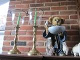 PAIR OF BRASS CANDLESTICKS