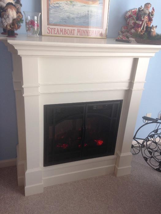 Electric Fireplace w/ Heat (by Dimplex), Off-White
 