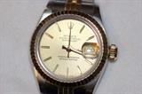 1985 Rolex Oyster Perpetual Date Just Model 69173 with Gold Bezel and Gold / Stainless Two Tone Jubilee Bracelet
