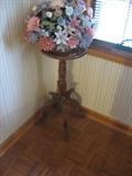 Oak plant stand