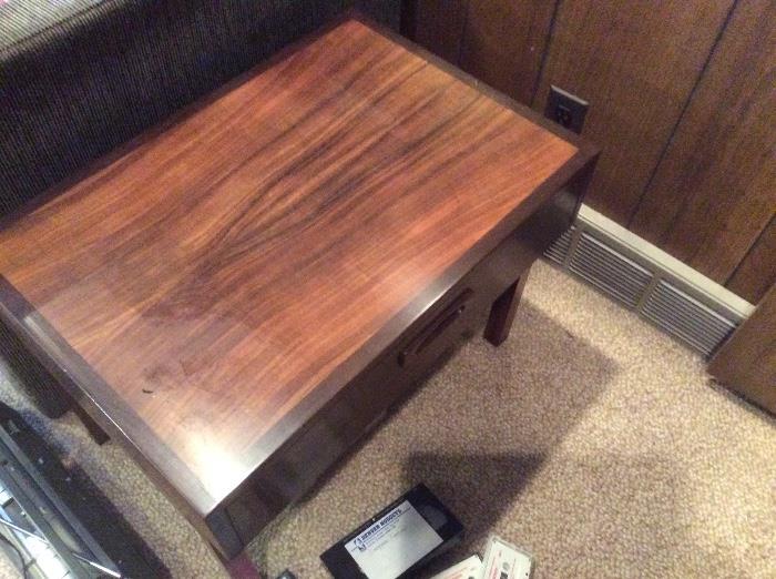 Retro side table and tray table set