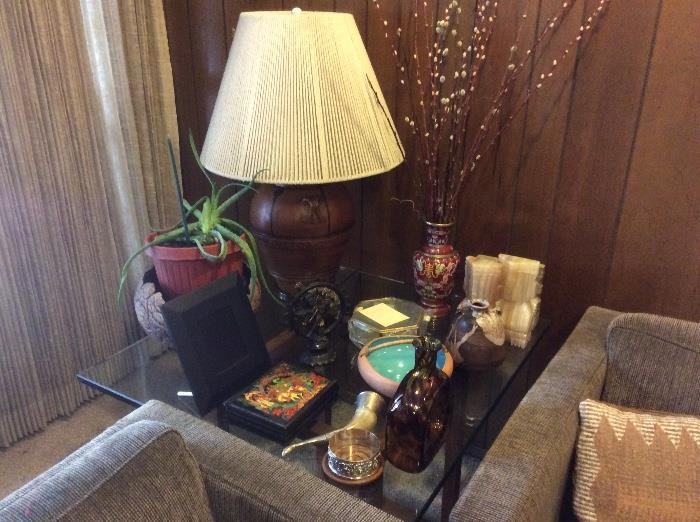 Collectibles, lamp with rope shade