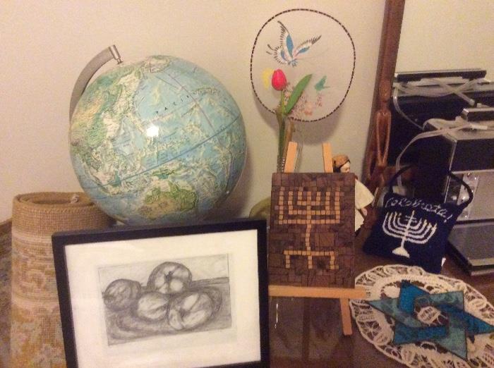 Globe, artwork, Judaica 