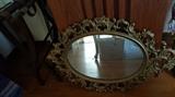 Antique mirror, luggage stand, locking cabinet...