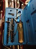 Screwdriver set with various heads.