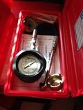 Tire pressure gauge for very large tires.
