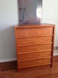 Five-drawer dresser.