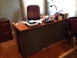 Desk and chair.