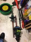 Hedge trimmers and weed whacker