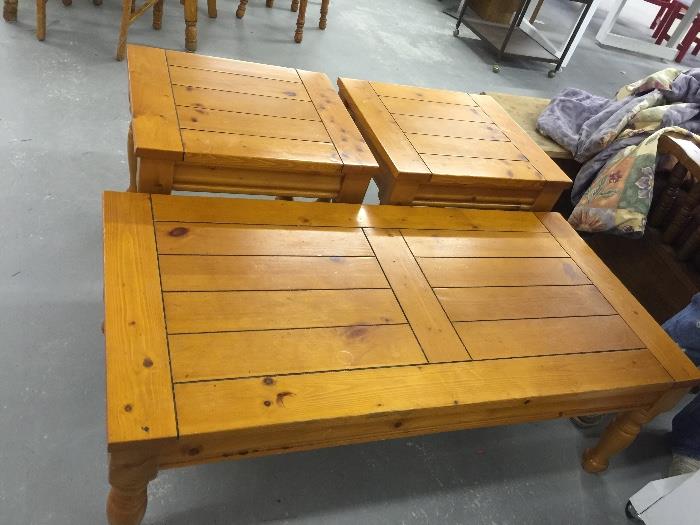 used coffee table & 2 end tables