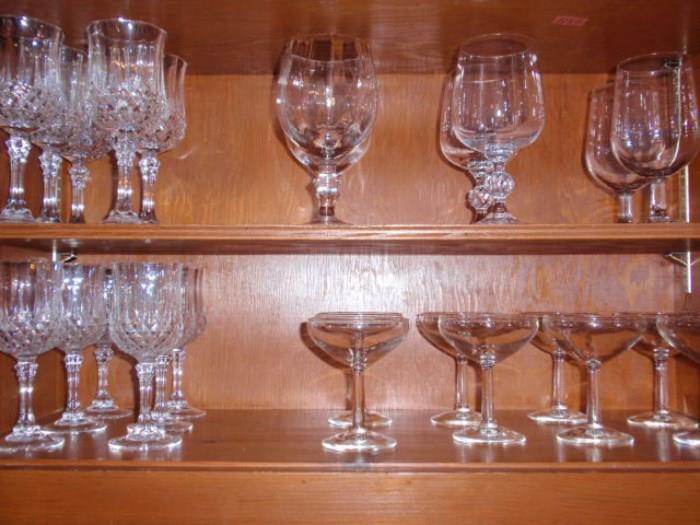 Misc. Crystal steam ware and Champagne Glasses