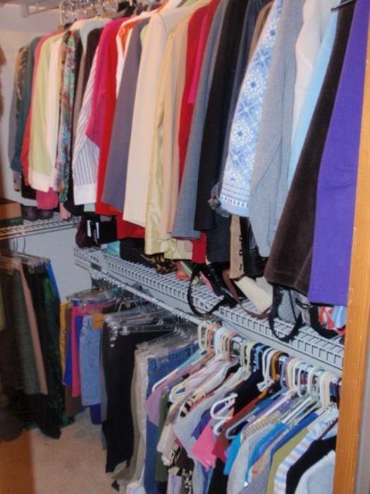 Lots of ladies clothing sizes 4-6, Scarves, and shoes size 7 1/2