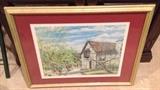 Mint condition "Shakespeare's birthplace" print double mat and framed.  Very nice.