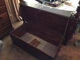 Campaign Cedar chest with brass hardware. 